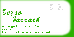 dezso harrach business card